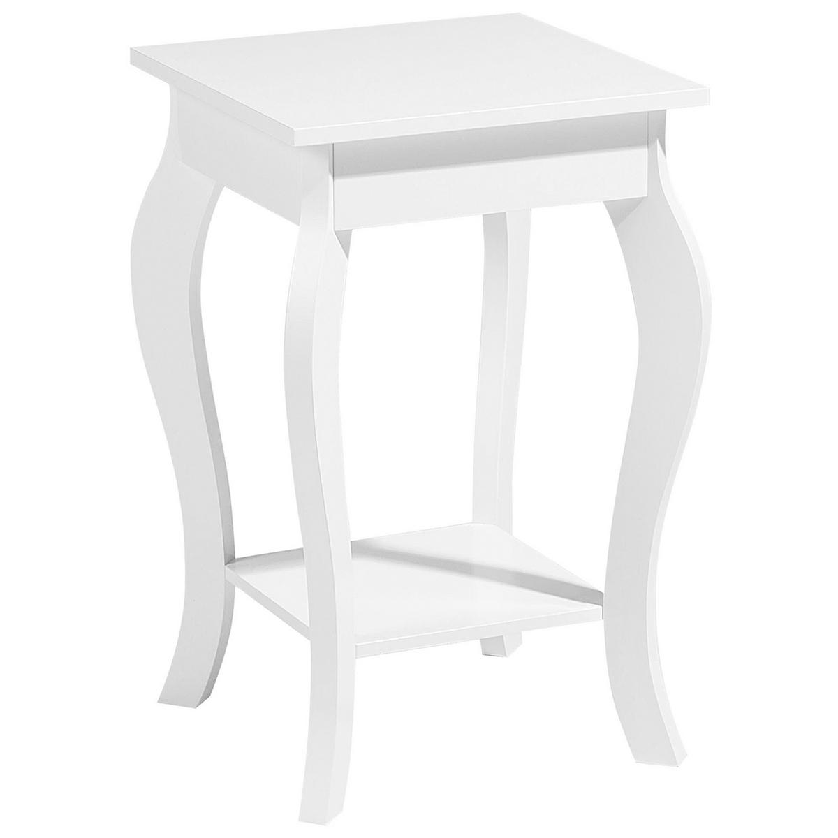 COUCHTISCH weiß quadratisch 38/38 cm Avon - Weiß, Holzwerkstoff (42/38/60cm) - Beliani