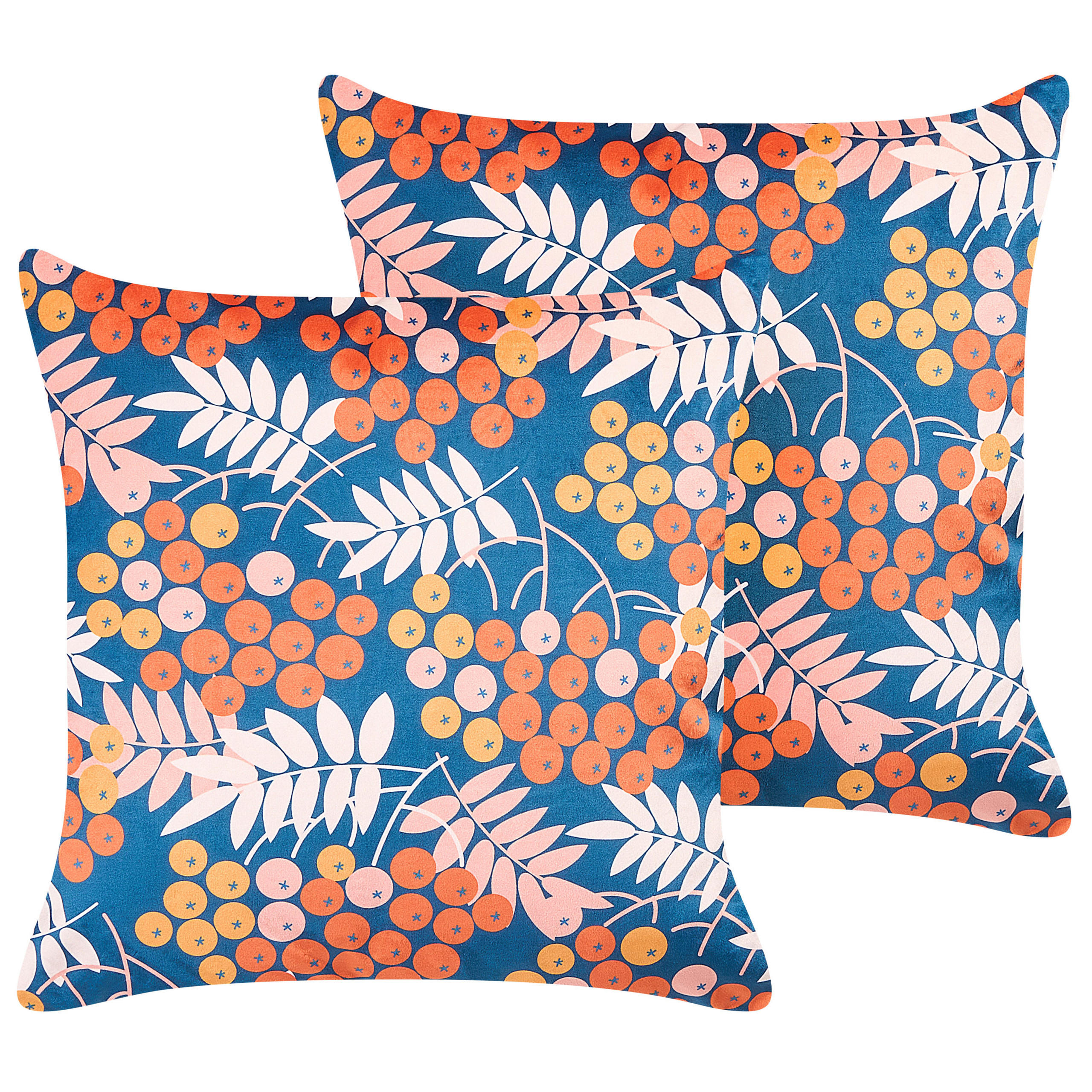 DEKOKISSEN 2er-Set Bunt 45/45 cm Sumac - Multicolor, Textil (45/45cm) - Beliani