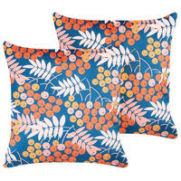 DEKOKISSEN 2er-Set Bunt 45/45 cm Sumac - Multicolor, Textil (45/45cm) - Beliani
