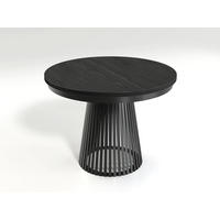 ESSTISCH Garda rund ausziehbar 100-180 cm Schwarz Paintflow/Schwarz - Schwarz, Holzwerkstoff (100/100/75cm)