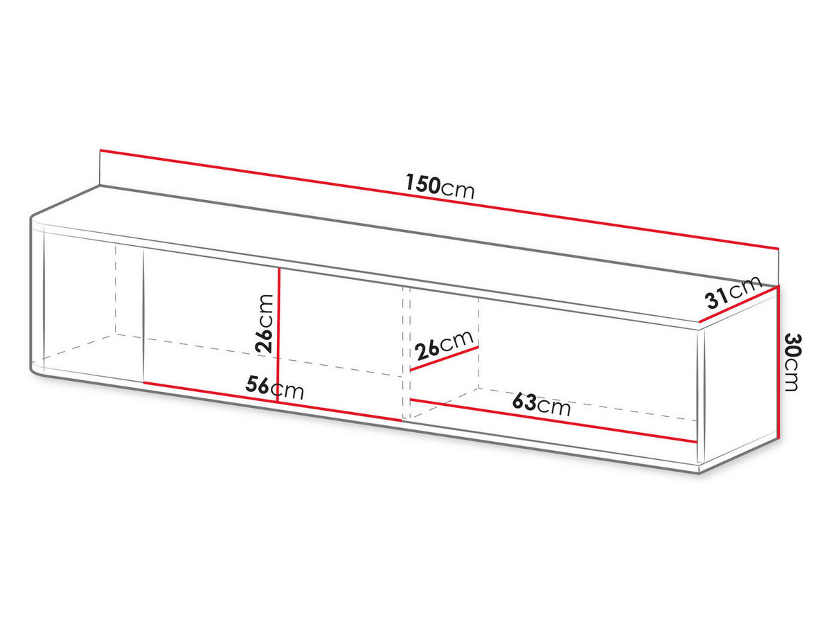 TV-LOWBOARD Philippe 150 - Kaschmir, Holzwerkstoff (150/30/31cm) - MIRJAN24