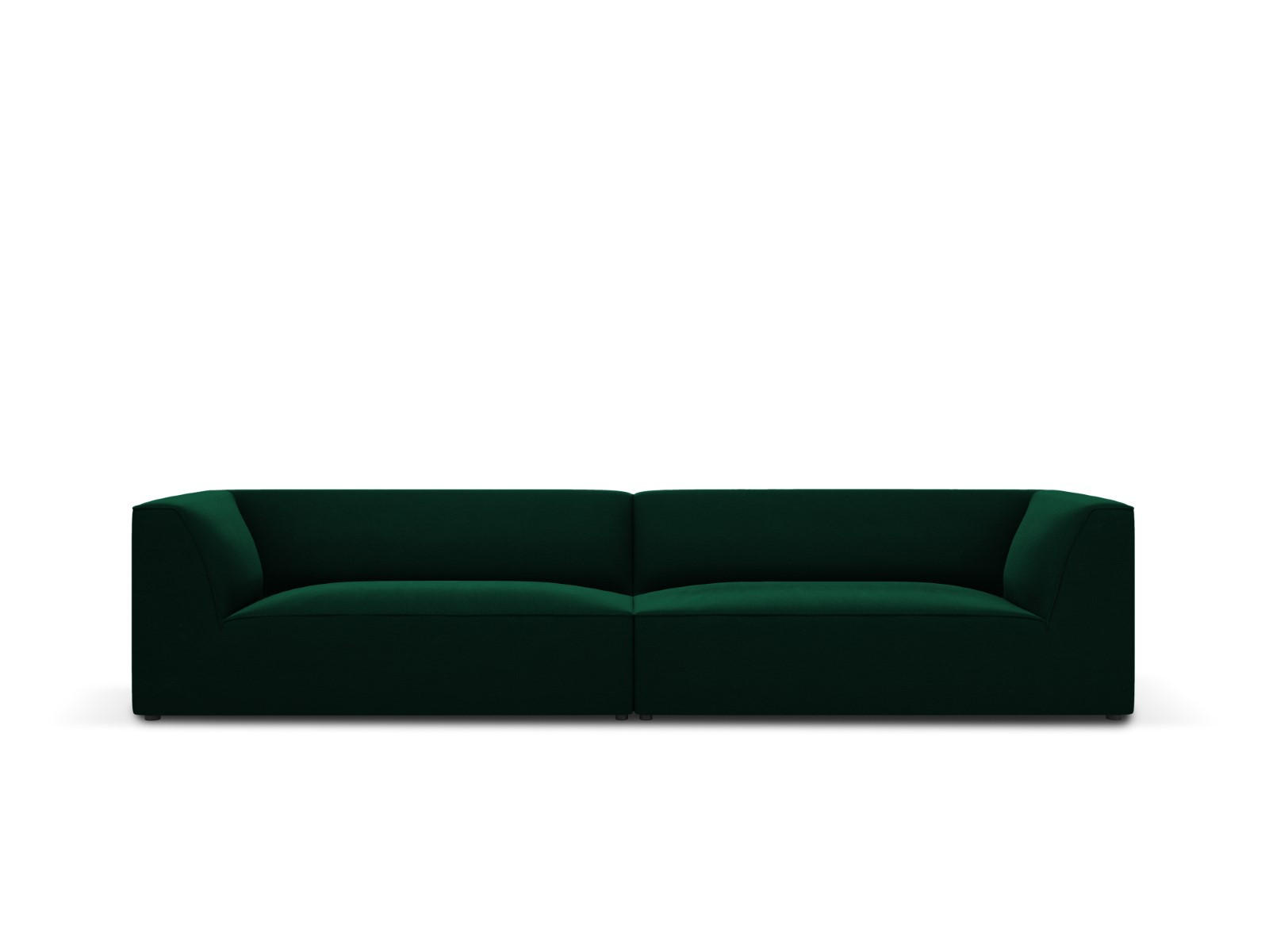 SOFA Ruby aus Samt flaschengrün 4 Sitzplätze - Dunkelgrün, Textil (93/69/302cm) - Micadoni