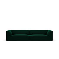 SOFA Ruby aus Samt flaschengrün 4 Sitzplätze - Dunkelgrün, Textil (93/69/302cm) - Micadoni