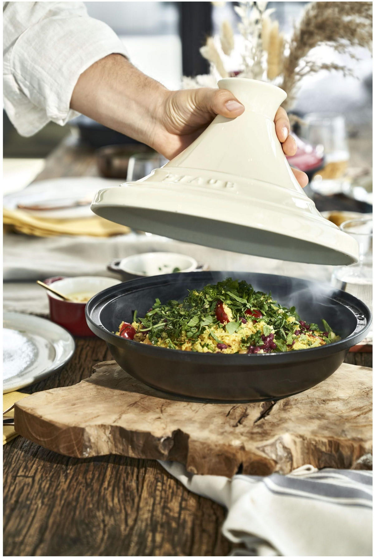 TAJINE Creme - ø 28 cm - Creme, Metall (28cm)