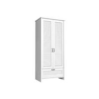 GARDEROBE MARIME, Kleiderschrank, mit zeitloses Design, weiß - Weiß, Holz (89/201/44cm) - KONSIMO®