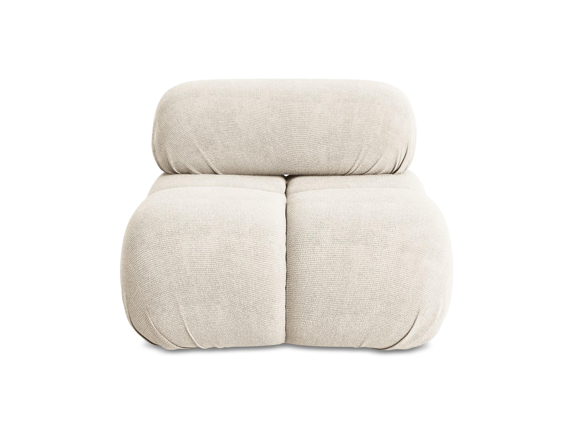 SESSEL Chenille Stoff Beige - Beige/Creme, Kunststoff/Textil (96/70/95cm) - Makamii