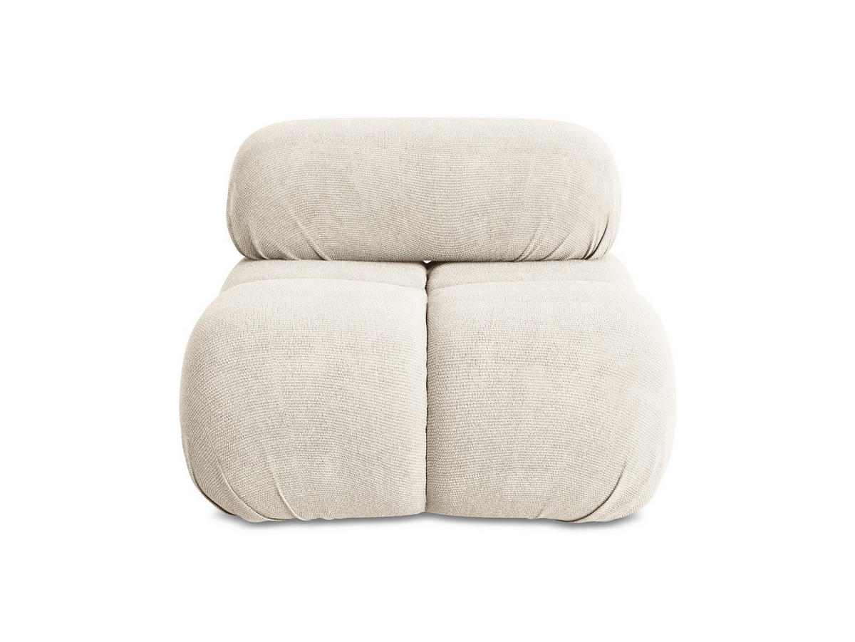 SESSEL Chenille Stoff Beige - Beige/Creme, Kunststoff/Textil (96/70/95cm) - Makamii