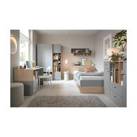 SCHLAFZIMMER Set 6-tlg. – ORO SYSTEM – Grau / Sonoma Eiche - Grau, Holzwerkstoff (80/195/50cm) - hi-markt