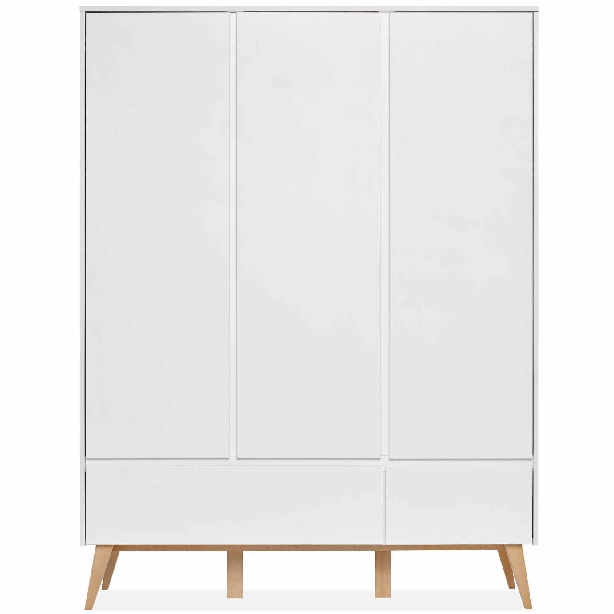 KINDERKLEIDERSCHRANK Drehtürenschrank Dambi - Weiß, Holz (149/200/53cm) - KONSIMO®