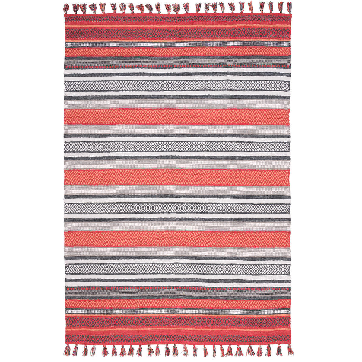 KELIM BAUMWOLLE NATUR TEPPICH GRACE - Rostfarben, Textil (90/160cm) - Pergamon