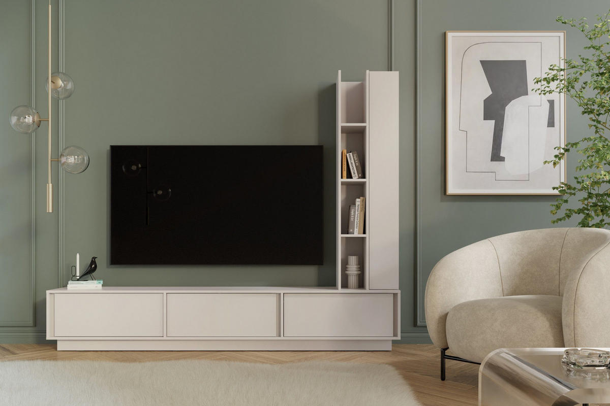 TV-ELEMENT VELORA 230/40/35 cm in Kaschmir - Kaschmir, Holzwerkstoff (230/40/35cm) - Deine Möbel 24
