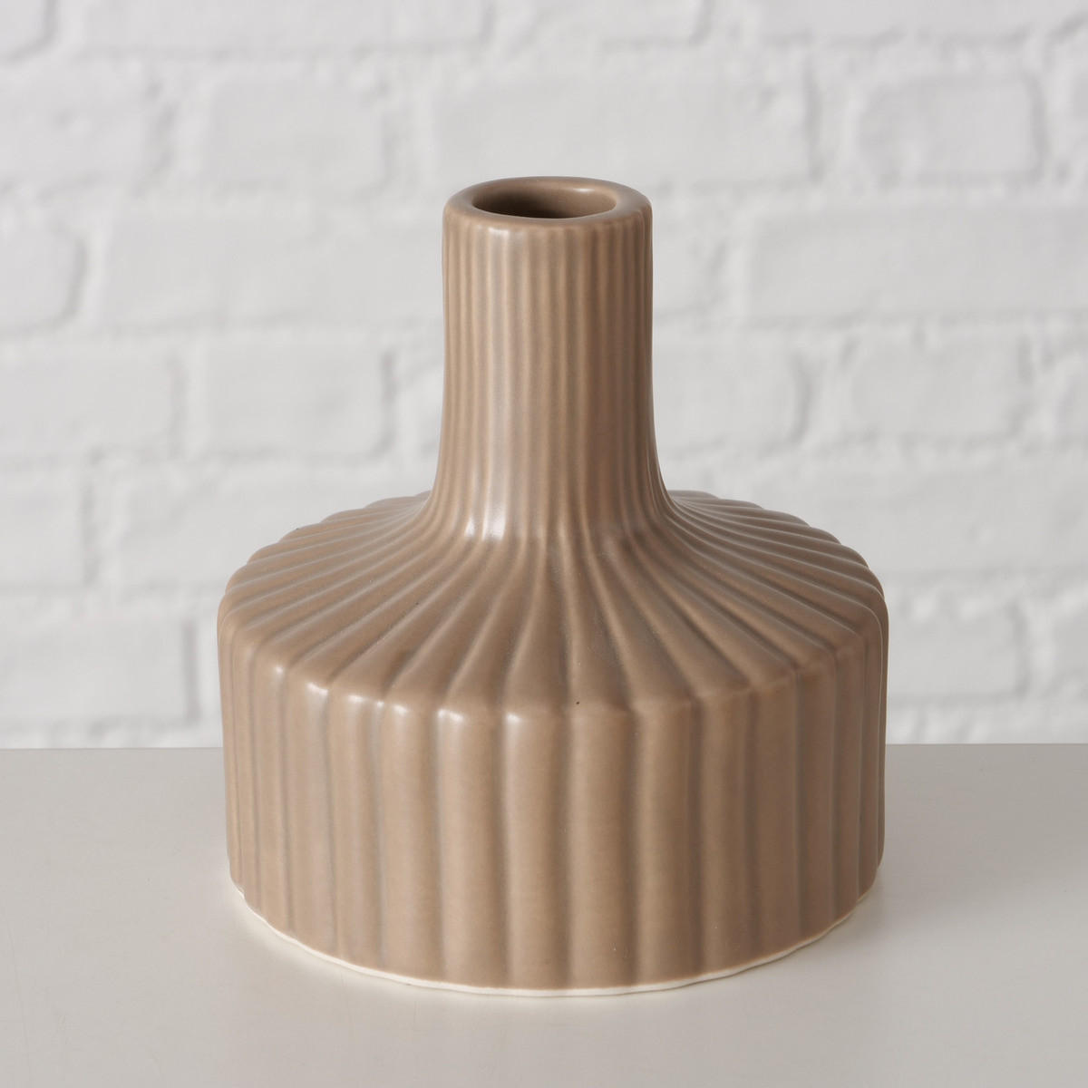 VASE Libelly 11 cm - Braun, Keramik (11cm) - Boltze Home
