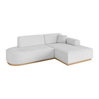 ECKSOFA Ottomane Rechts IREA-L1-v2 - 232x165x80 cm Weiß - Weiß, Holzwerkstoff/Textil (232/165cm) - ALTDECOR