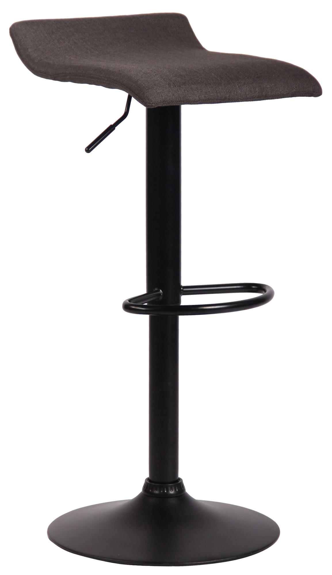 BARHOCKER Stoff dunkelgrau - Dunkelgrau/Schwarz, Textil/Metall (36/63/39cm) - CLP