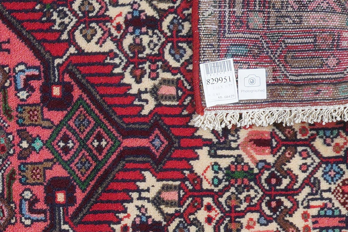 ORIENTTEPPICH handgeknüpft Assadabad Beige, Rot 116/77 cm Schurwolle - Beige/Rot, Textil (77/116cm) - Looma