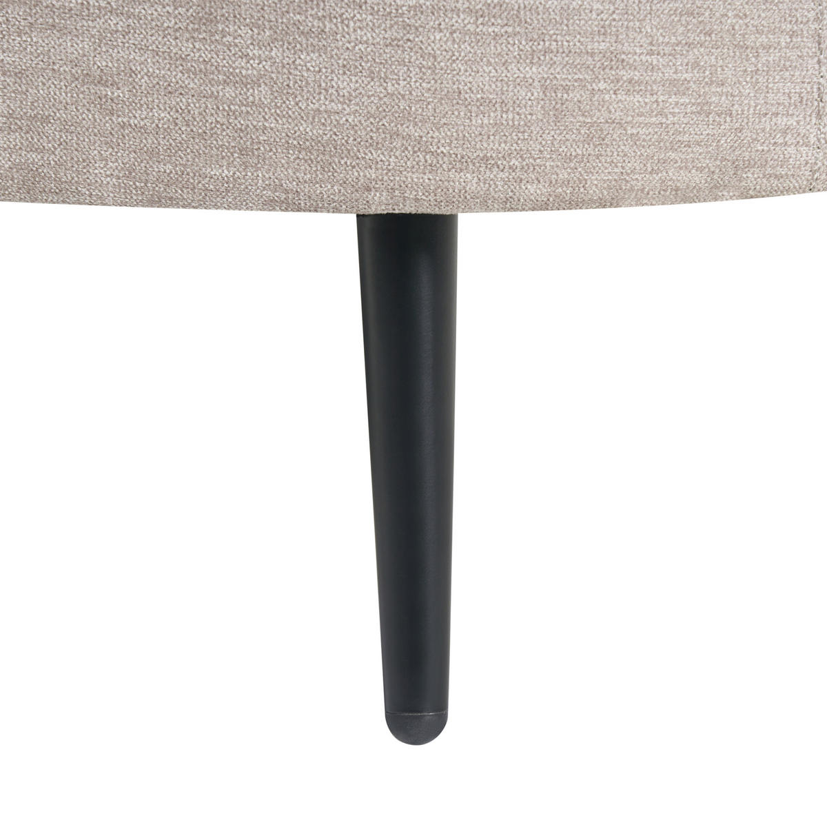 CHAISELONGUE-LINKSSEITIGE Beige Valreas - Taupe/Schwarz, Textil (151/74/80cm) - Beliani