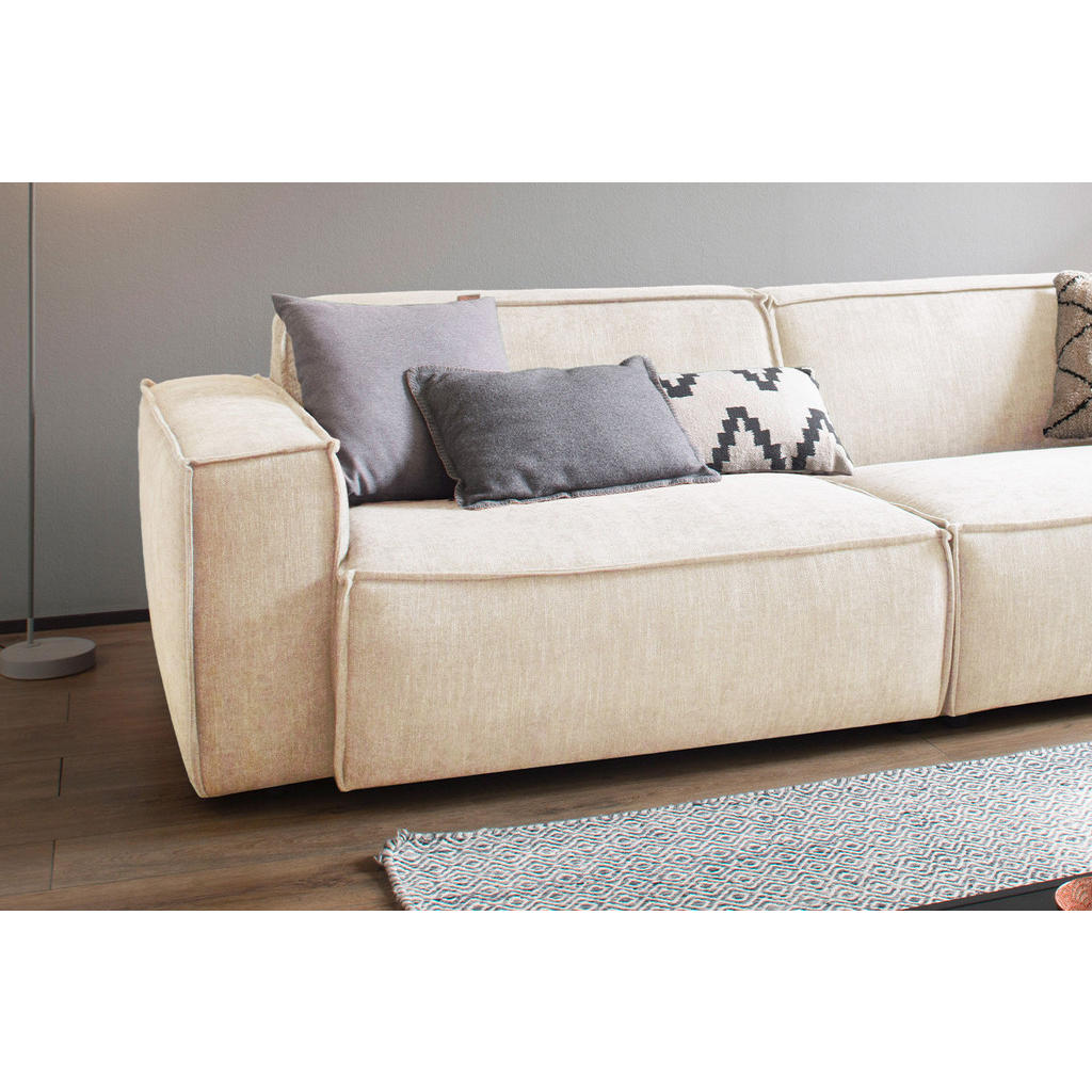 Thumbnail - Kawola Sitzgruppe, Beige, Textil, Echtholz, 3-Sitzer, Füllung: Komfortschaum, 256x72x106 cm, Wohnzimmer, Sofas & Couches...