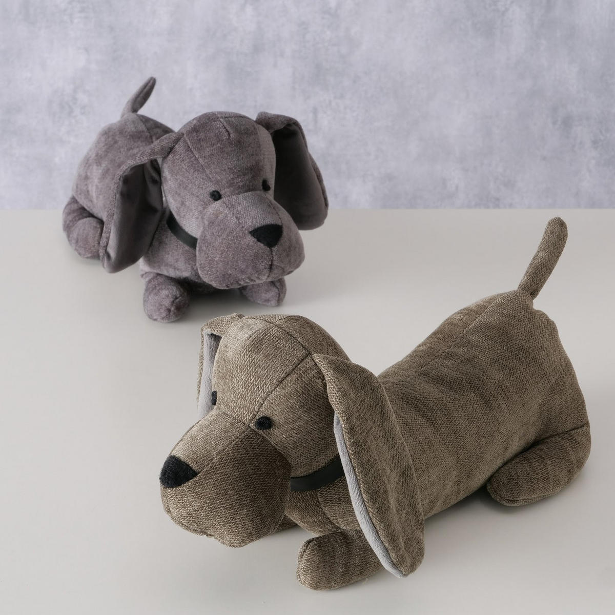 TÜRSTOPPER Dackel Delio - Beige, Textil (15/38cm) - Boltze Home