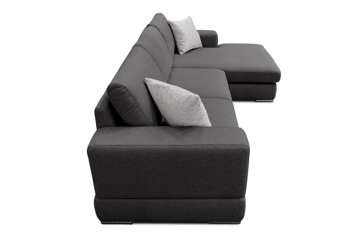 ECKSOFA OTTO 4-Sitzer, dunkelgrau - Dunkelgrau, Holzwerkstoff/Textil (279/159cm) - Courtois Laville