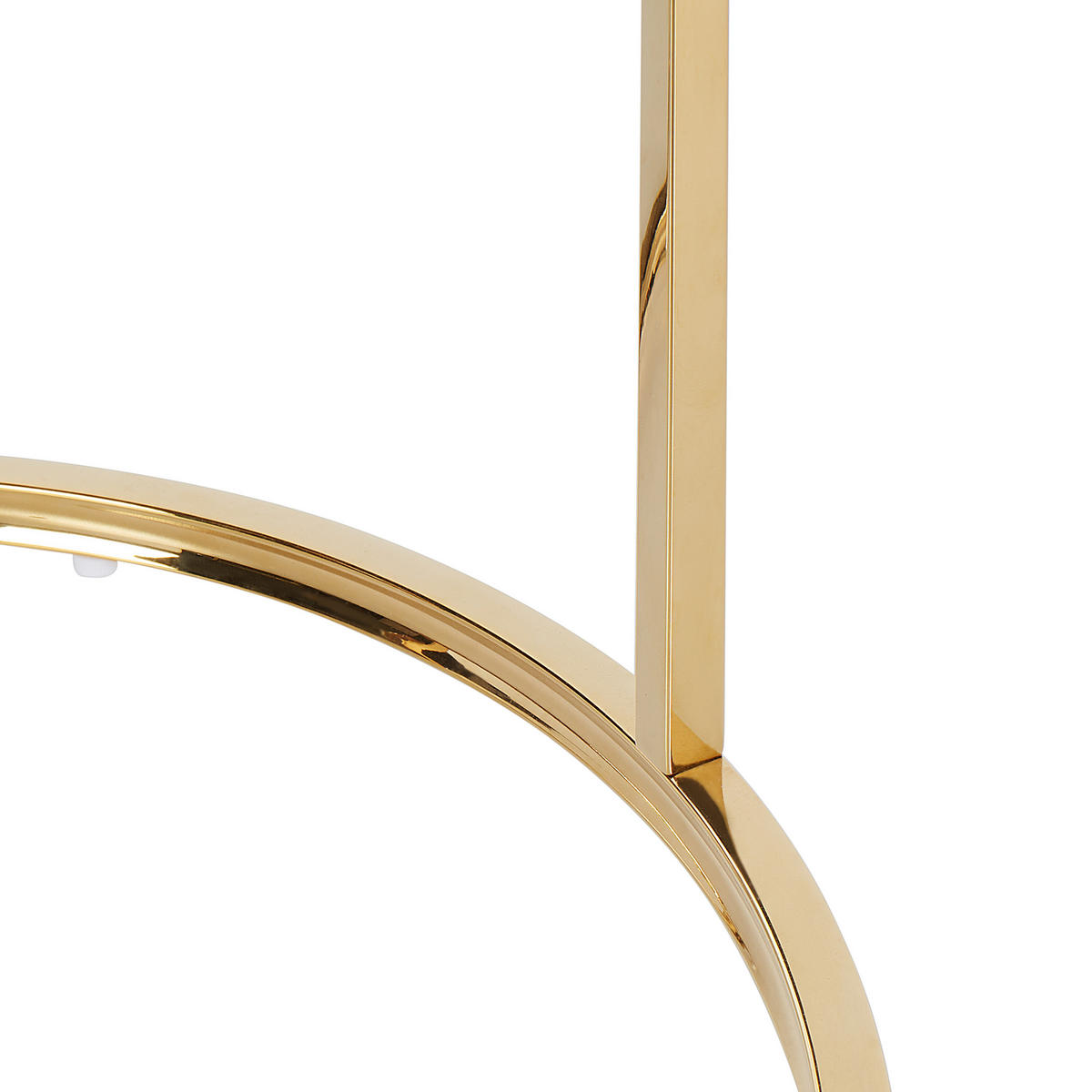 COUCHTISCH 2er Set Glas/Edelstahl gold rund Grange - Goldfarben, Metall (50/50/44cm) - Beliani