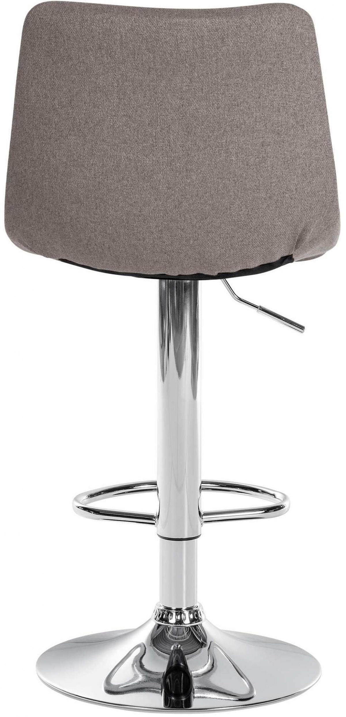 BARHOCKER 2er Set Stoff grau - Chromfarben/Grau, Textil/Metall (43/87/46.5cm) - CLP