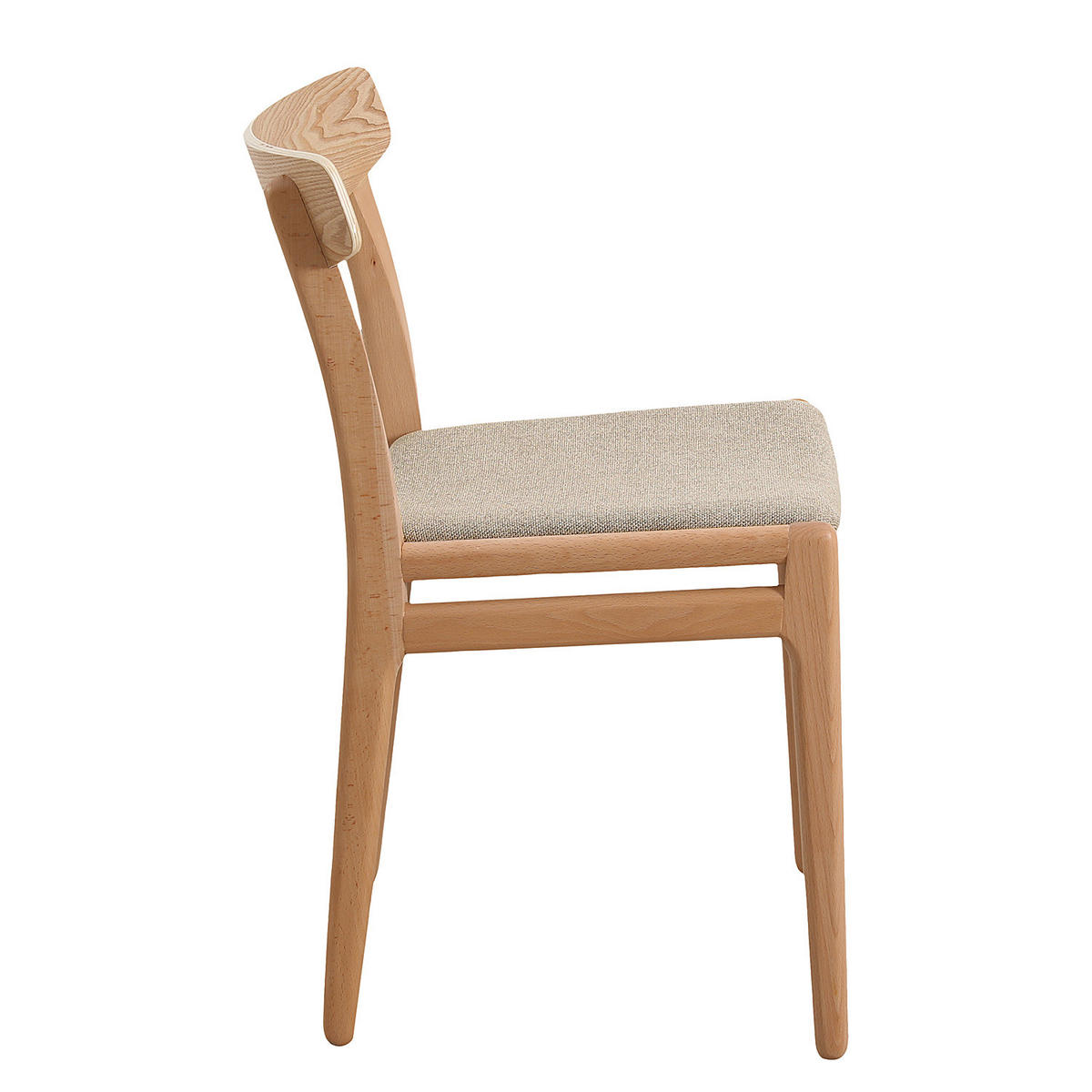 ESSZIMMERSTUHL- 2er Set - Beige/Buchefarben, Holz/Buchenholz (50/77/50cm) - home24