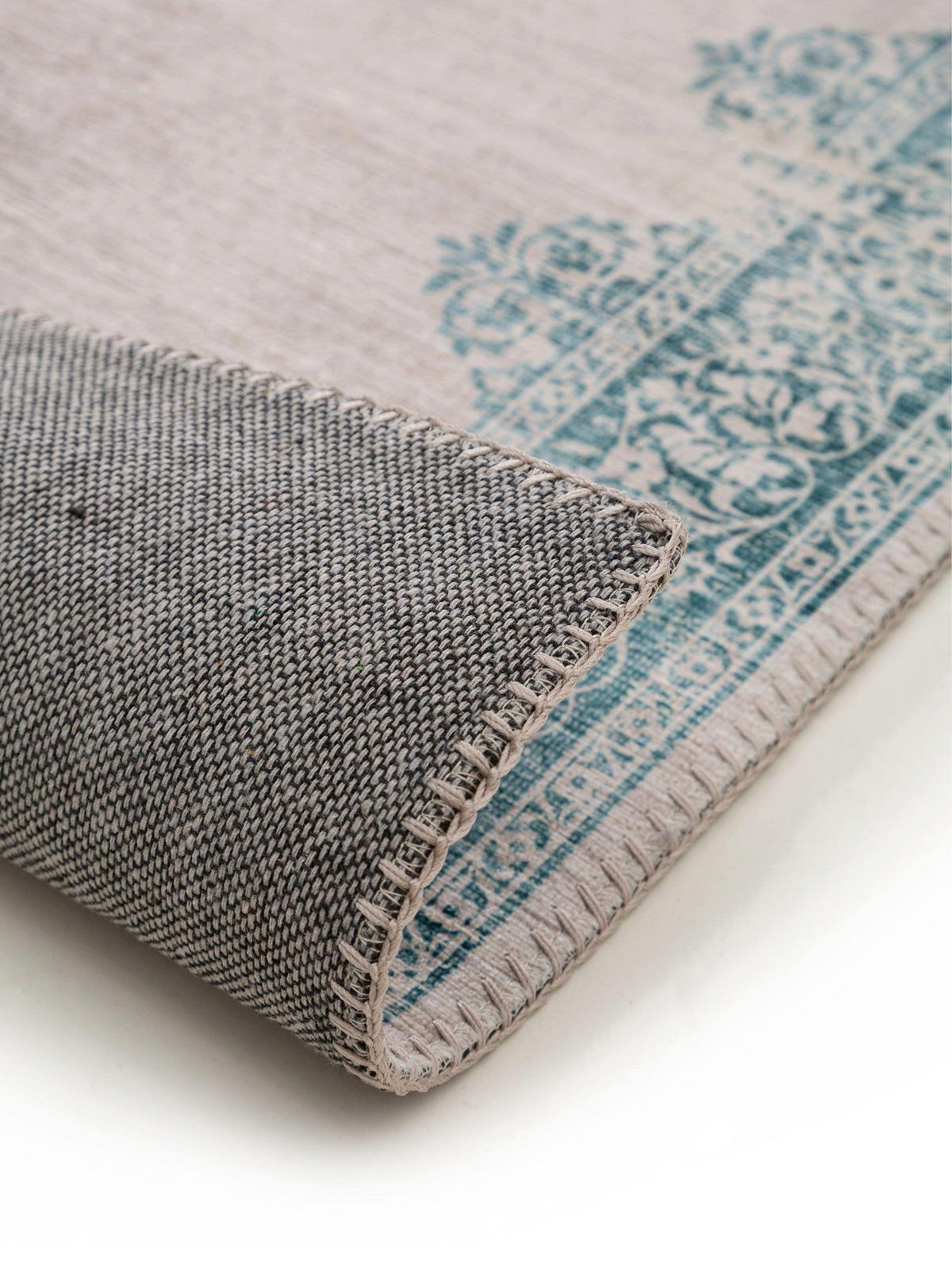 LÄUFER Laury Türkis 80x240 cm - Türkis, Textil (80/240cm) - benuta Pop