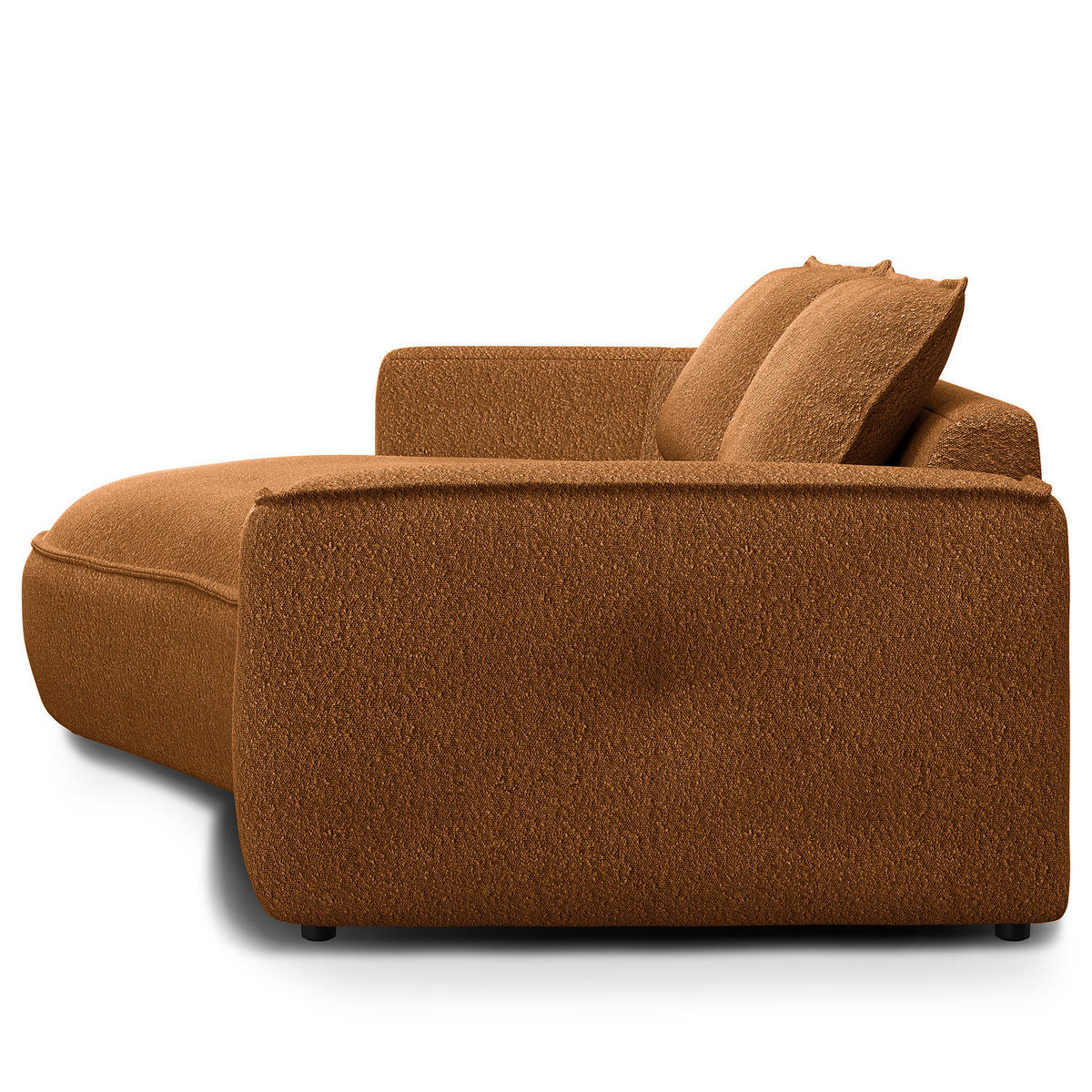 2,5-SITZER SOFA - Beige/Schwarz, Kunststoff/Textil (217/82/146cm) - home24