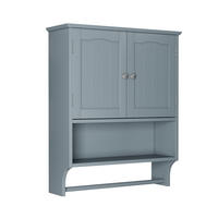 WANDSCHRANK Badezimmerschrank 56.8x19x70 cm Hellgrau aus Holzwerkstoff mit verstellbaren Regalen - Hellgrau, Holzwerkstoff (56.8/70/19cm) - Modfu