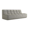 3-SITZER SOFA Strukturstoff Stoff Beige - Beige/Schwarz, Kunststoff/Textil (210/75/93cm) - Makamii
