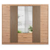 DREHTÜRENSCHRANK Madero mit Spiegel und 2 Schubladen, 250 cm, eiche Artisan - Eiche Artisan, Holzwerkstoff (250/213/60cm) - Beautysofa