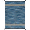 NATUR BAUMWOLLE TEPPICH KELIM TOSKANA - Blau, Textil (90/160cm) - Pergamon