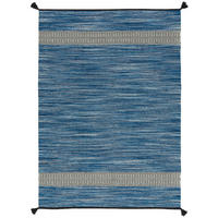 NATUR BAUMWOLLE TEPPICH KELIM TOSKANA - Blau, Textil (90/160cm) - Pergamon
