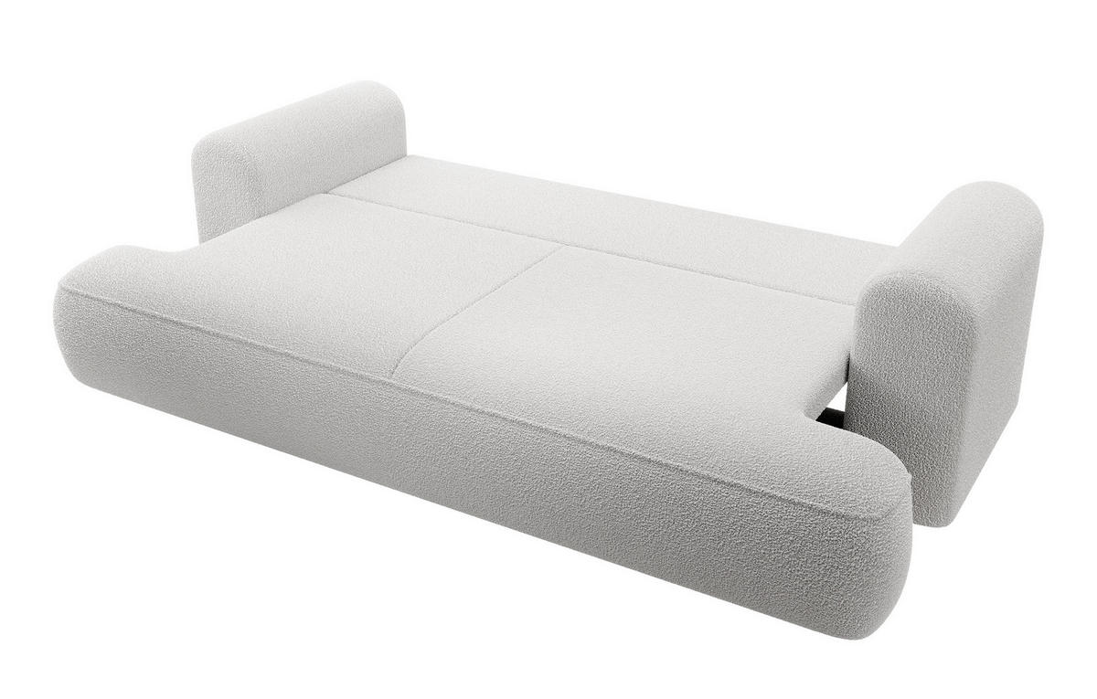 SCHLAFSOFA Ovo Grau Boucle - Grau, Textil (250/95/110cm) - Selsey