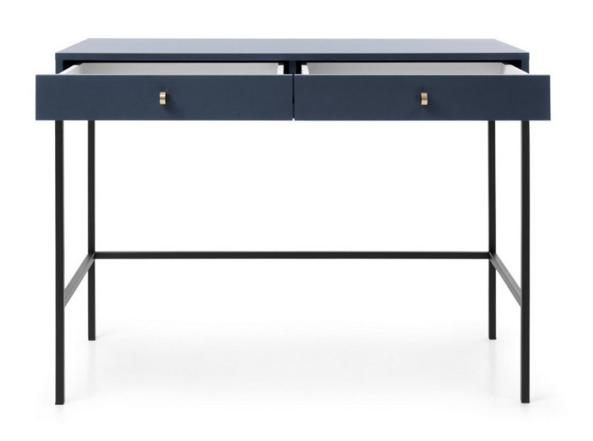 KONSOLENTISCH Dunkelblau Monako Mit Schubladen Schwarzer Rahmen - Blau, Holzwerkstoff (50/50/77.6cm) - Sepro Meble