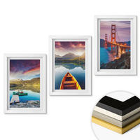 WANDBILDER 3er-Set - 20x30 cm Weißer Rahmen - Bergblick auf den See und die Brücken - Weiß, Kunststoff (20/30cm) - ArtPrintCave