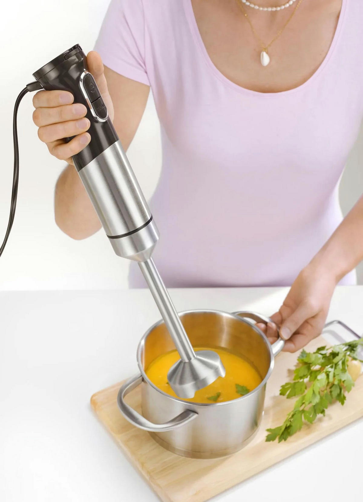 BLENDER Stabmixer-Set, 1500 Watt, Edelstahl, inkl. Rührbesen - Schwarz, Metall (18/14.5/27cm) - Westfalia