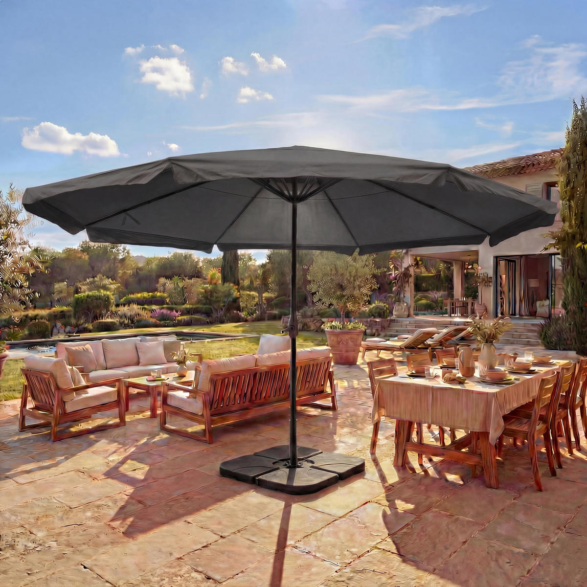 SONNENSCHIRM PRO Anthrazit - Anthrazit, Textil (500/500cm) - MCW