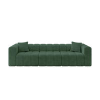 POHOVKA 3-MÍSTNÁ DONY-3 315x90x71 cm Zelená Manšestr - černá/zelená barva, kompozitní dřevo/textil (315/71/90cm) - ALTDECOR