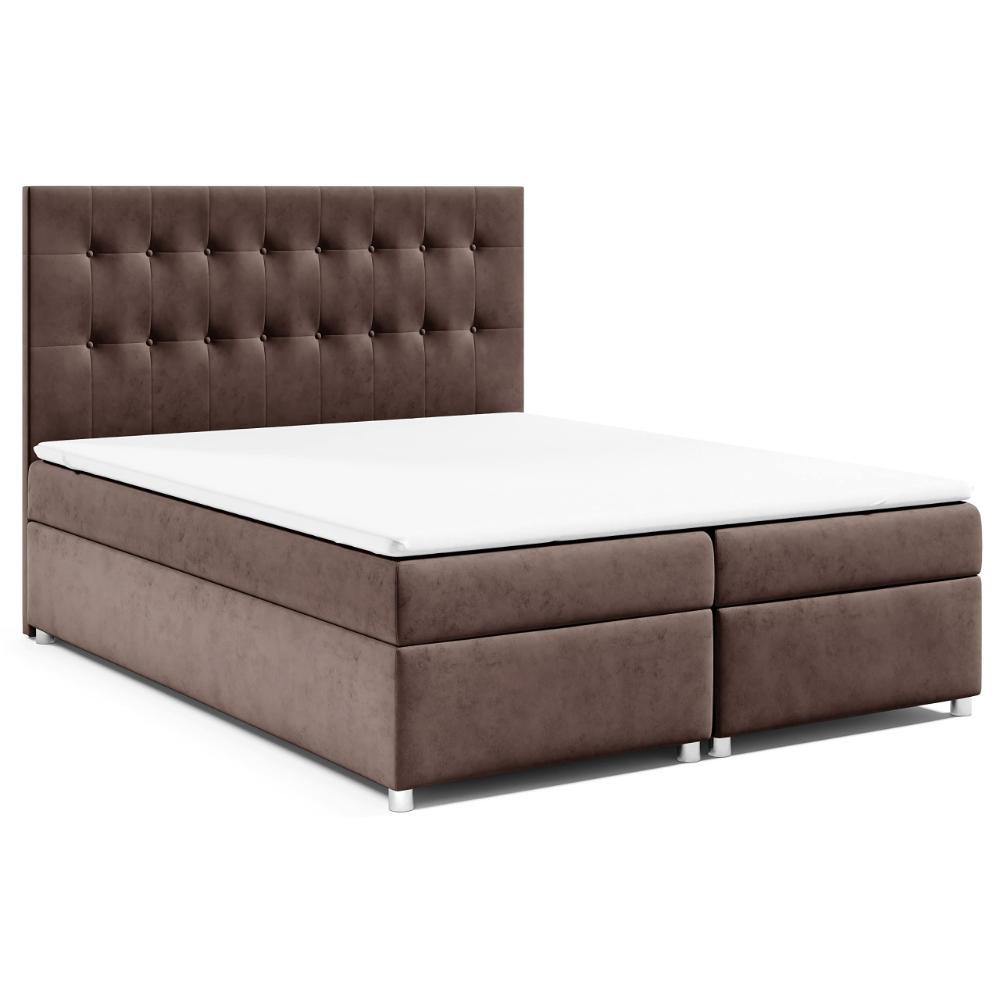 BOXBETT mit Bettkasten Trinity K-6 Bonellfederkern - Braun, Holz/Holzwerkstoff (180/200cm) - Best For Home