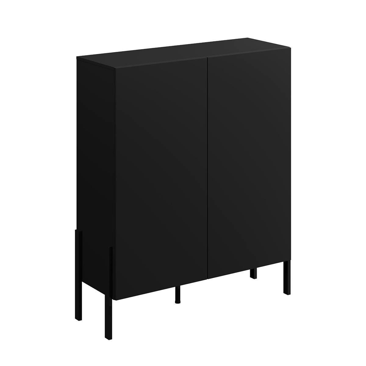 SIDEBOARD Bérénice Černá - černá, kompozitní dřevo (114/135/40cm) - Petits-meubles
