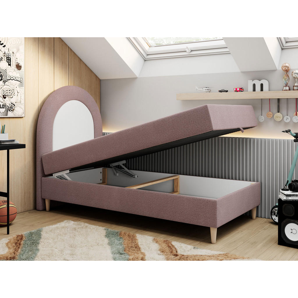 Thumbnail - MKS Boxbett, Rosa, Textil, 1-Sitzer, Rechteckig, 90x180 cm, Kinder- & Jugendzimmer, Jugendmöbel, Jugendbetten