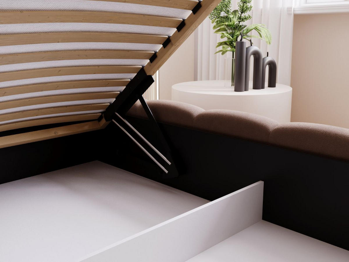 POLSTERBETT Cloud low 200x200 Braun - Braun, Textil (200/200cm) - Graingold