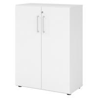 AKTENSCHRANK - 3 Ordnerhöhen 42/80/110 cm in Weiß - Weiß, Holzwerkstoff (80/110/42cm) - bümö