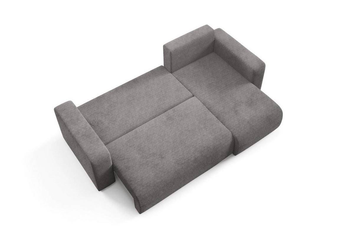 ECKSOFA mit Schlaffunktion Grau Anthrazit - Anthrazit, Textil (247/145cm) - Furnisell