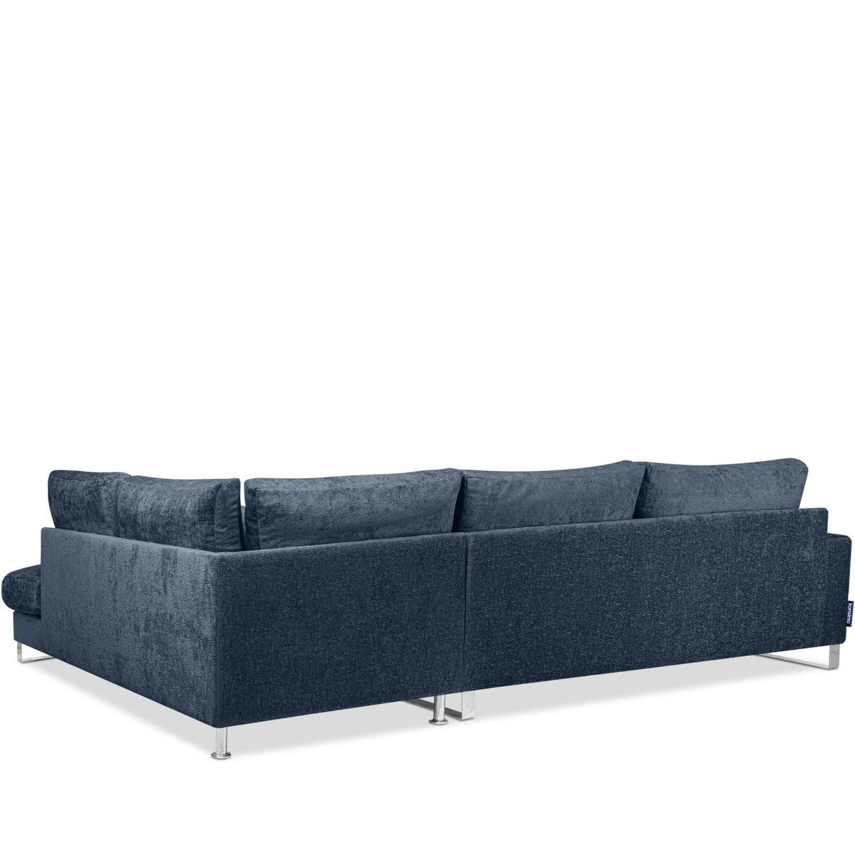 ECKSOFA RECHTS BRENTIS Chenille-Stoff, Dunkelblau - Dunkelblau, Textil (314/224cm) - KONSIMO®