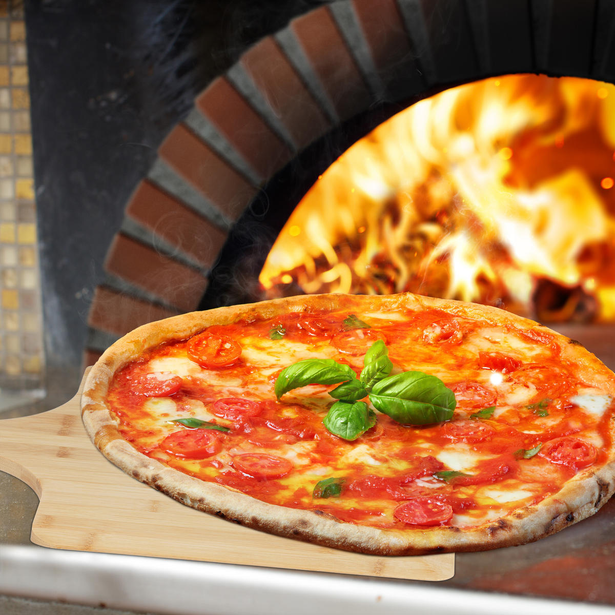 PIZZASCHIEBER - Hellbraun, Holz (50/1/38cm) - Relaxdays