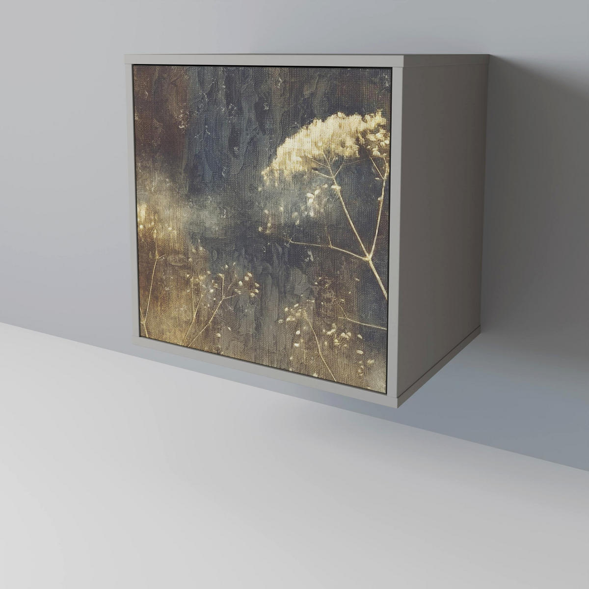 SIDEBOARD GENTLE POWER, Grau, 57,5x42x77,5 cm, Schräge Buchenholzfüße - Buchefarben/Multicolor, Holzwerkstoff/Buchenholz (57.5/77.5/42cm) - SpaceRebels