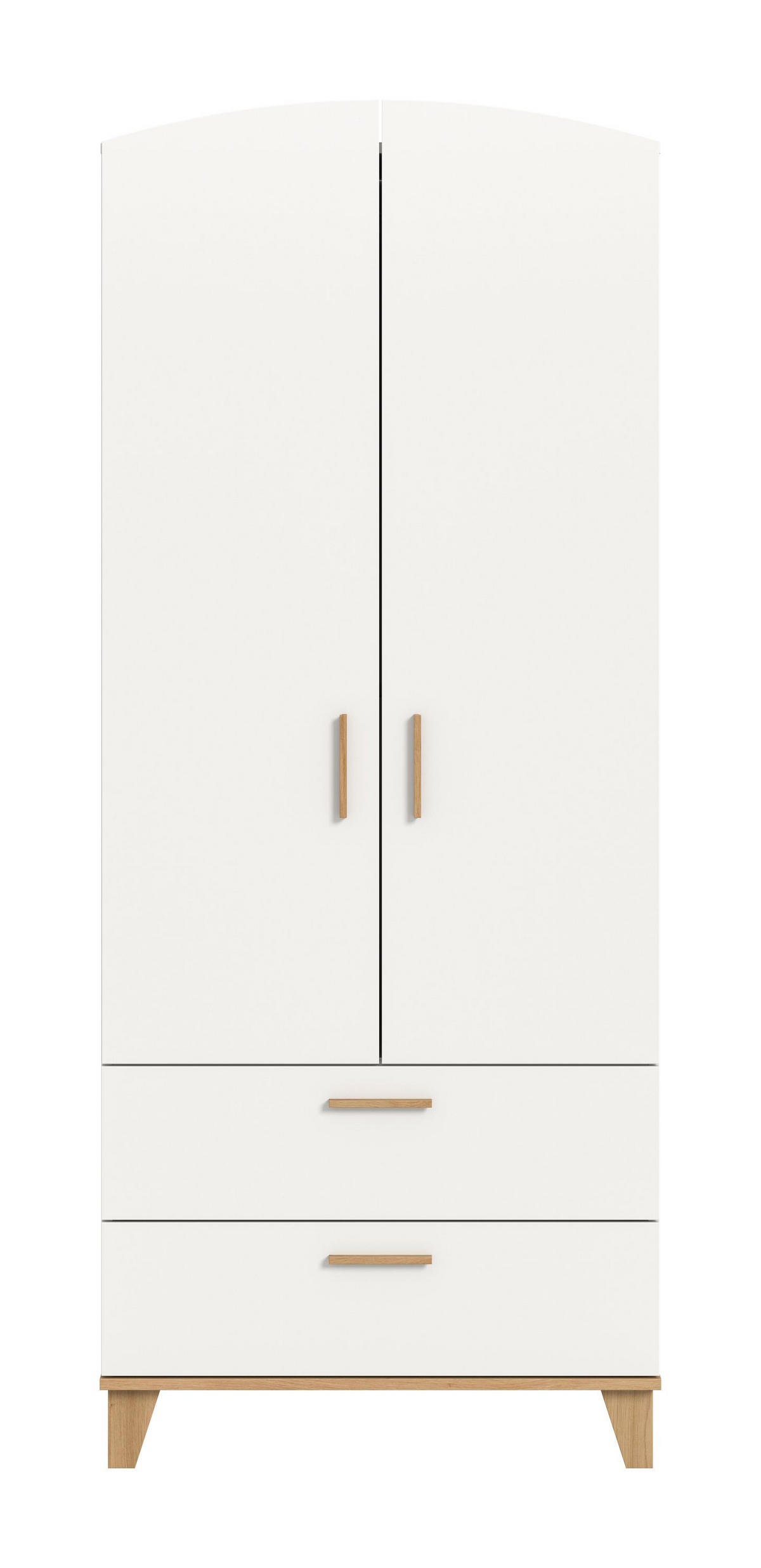 KLEIDERSCHRANK 2-türig STELLA (B/H/T: ca. 81/198/51 cm) in weiß/weiß - Weiß, Holzwerkstoff (81/198/51cm)