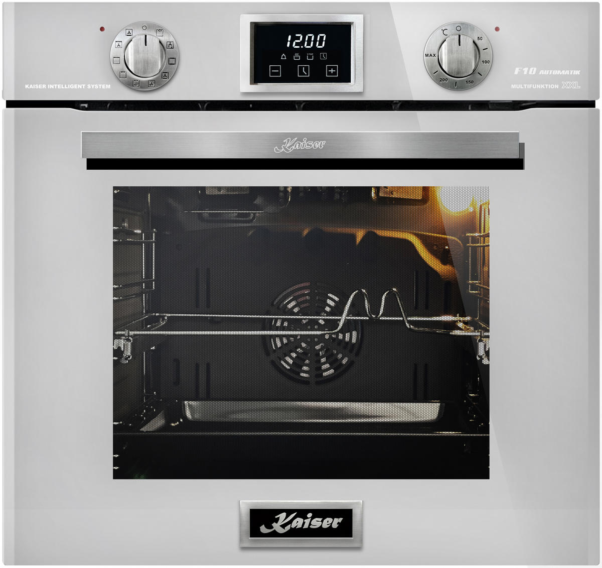 ELEKTRO-EINBAU-BACKOFEN 60 cm EH 6326 W+KCG 6380 W Gas-Kochfeld 60 cm - Weiß, Metall (59.4/59.4/54.3cm) - Kaiser Küchengeräte